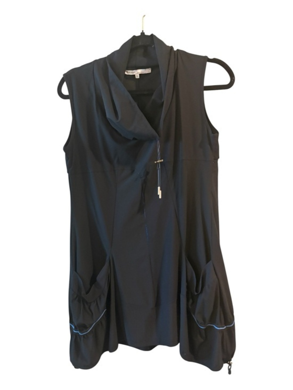 Sunlight Paris Sporty Sleeveless Tunic Vest Made in France  Black Athleisure M